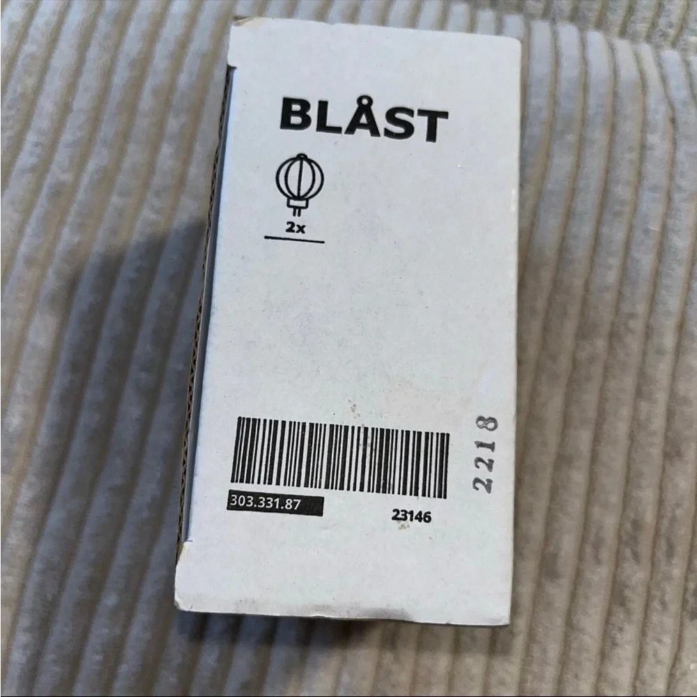 IKEA Blast, Glass Globe, Curtain Round Rod Finials, Package of 2 Ends Caps new